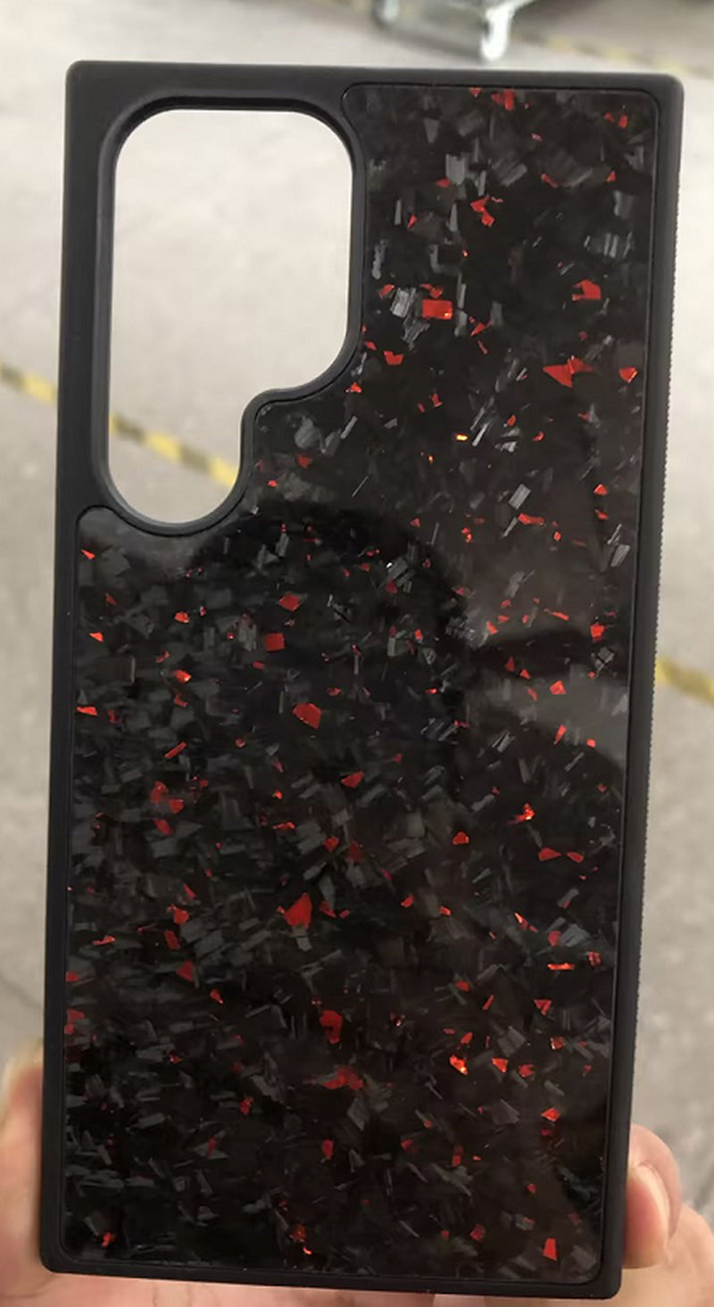 Carbon Fiber Silicone Patch Phone Case